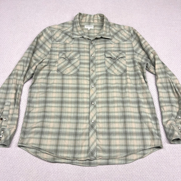 Tecovas Shirt Mens XL Plaid Cotton Pearl Snap Western Cowboy Classic - Picture 1 of 8